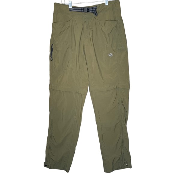 Mountain Hardwear 2in1 Convertible Outdoor Hiking Trekking Pants Olive Green